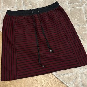 Lou & Grey Drawstring Striped Skirt, size Small